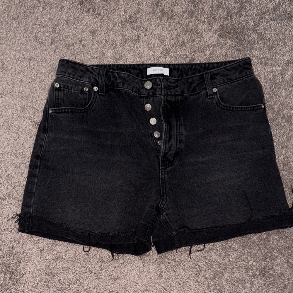 Forever 21 Black Jean Shorts